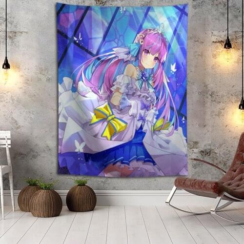 Hot Sale Custom Anime Minato Aqua Printed Tapestry Background Decorative Tapestry Various Sizes Wall Hanging Decor