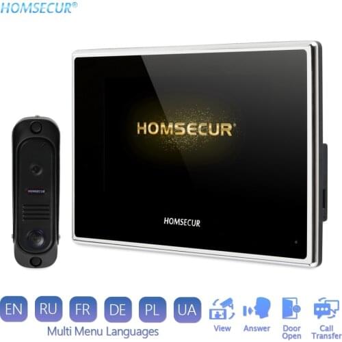 HOMSECUR 7" Wired AHD Video&Audio Home Intercom with Recording & Snapshot BC041HD-B+BM718HD-B