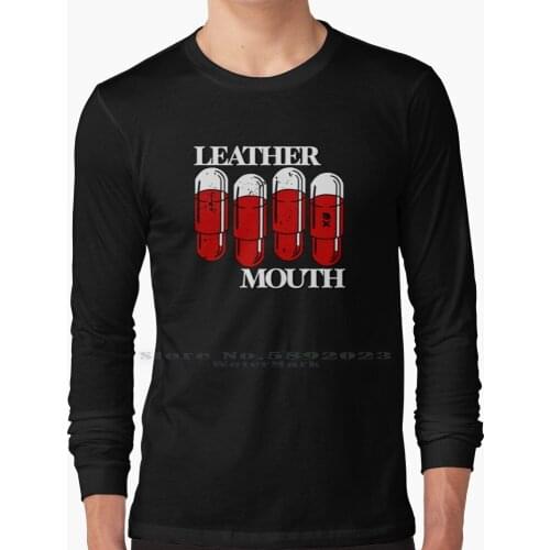 Leathermouth Long Sleeve T Shirt 100% Pure Cotton Big Size Dinneendraws Leathermouth Frnkiero Frank Iero