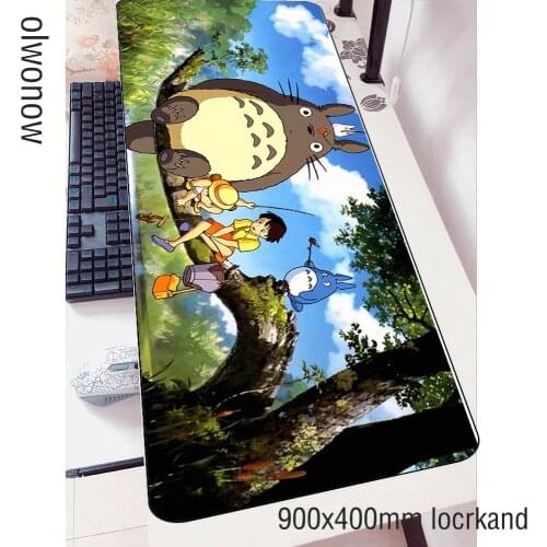 Locked edge Totoro mouse pad size90x40cm pad to mouse notbook computer mousepad gaming padmouse gamer Popular keyboard mouse mat