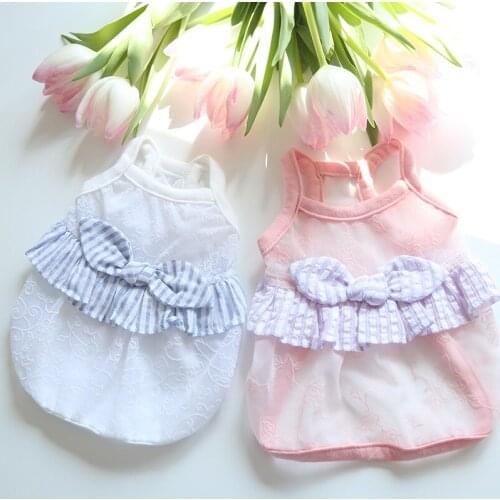 Summer Dress for Dog Cat Pet Clothes Puppy Apparel Poodle Bichon Frise Pomeranian Yorkshire Clothing maltese Shih Tzu Pet Skirt