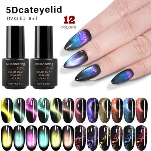 Magnetic Cat Eye Nail Polish Chameleon Magnet UV LED Gel Laser Nail Art Varnish Starry Sky Effect Soak Off Nail Art T1112
