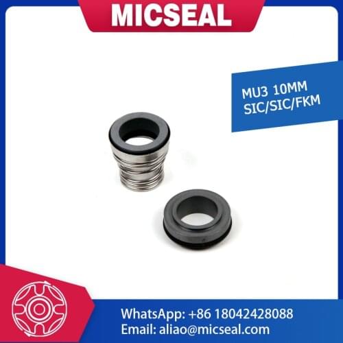 MU3 - 10MM Mechanical Seal - SIC/SIC/FKM