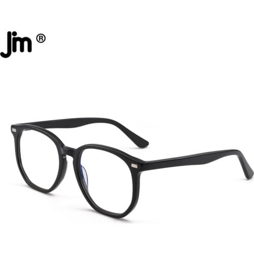 Fashion Acetate Frame Round Blue Light Glasses Men Women Computer Anti Blue Light Blocking Glasses