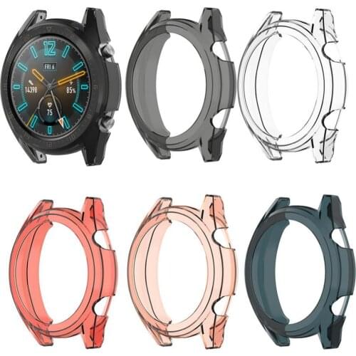Soft Clear TPU Bumper Case Protective Cover Shell for 46mm Huawei GT Active защитный чехол