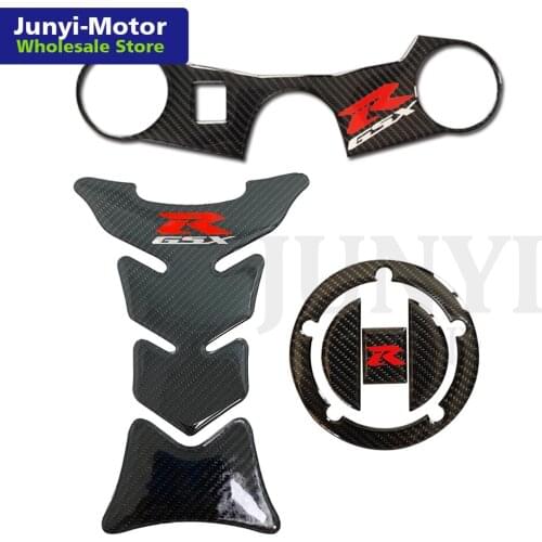 Motorcycle Racing Decal For Suzuki GSXR GSX-R 1000 2005-2006 K5 K6 Stickers Tank Pad Gas Cover Triple Top Clamp Carbon Fiber Set