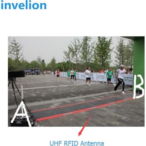 Floor mat 10dbi high gain uhf rfid reader antenna with cable for bicycle rfid marathon system provide rfid tag dogbone sample