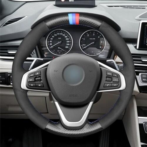 DIY Anti-Slip Wear-Resistant Steering Wheel Cover For BMW F45 F46 X1 F48 X2 F39 2 Series 2014-2021 Car Interior Decoration