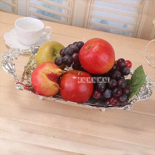 New Fashion European Style Silver Plated Metal Fruit Plate Cake Plate Creative Home Wedding Snack Storage Tray 3139/3134/3140