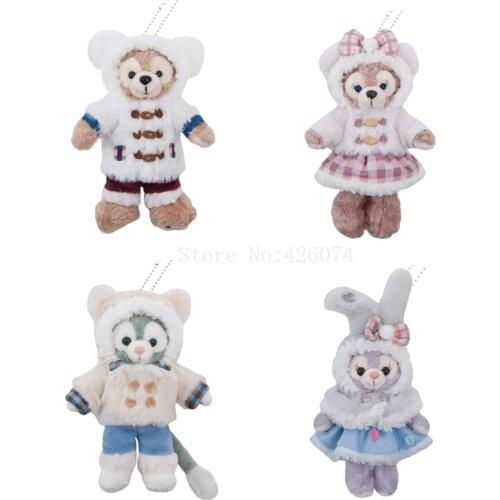 New Winter Duffy Bear Shellie May Gelatoni Stellalou Mini Plush KeyChains Small Pendant Kids Stuffed Toys For Children 13CM