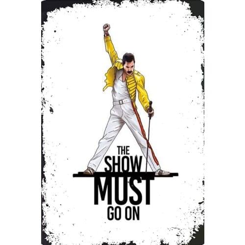 Queen Rock Tin Wall Sign Retro Metal Poster Plaque Hanging Warning Vintage Art Yard Garden Signs Band Cafe Bar Pub Stadium