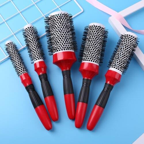 1PC Hair Roller Comb Ceramic Curly Brush Heat Resistant Barrel Curler Comb Hairdresser Styling Tools Salon Hair Curling Comb