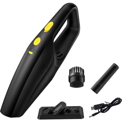 Handheld Vacuum Cleaner Cordless Vacuum Rechargeable Portable Vacuum Cleaner with Base for Car Home Office Black