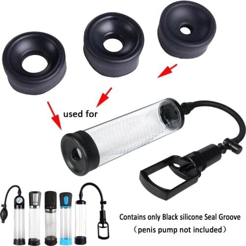 Silicone Seal Groove Penis Pump Penis Sleeve Accessories Penis Extender Penis Erection Enlargement Trainer Adult Sex Toy for Men