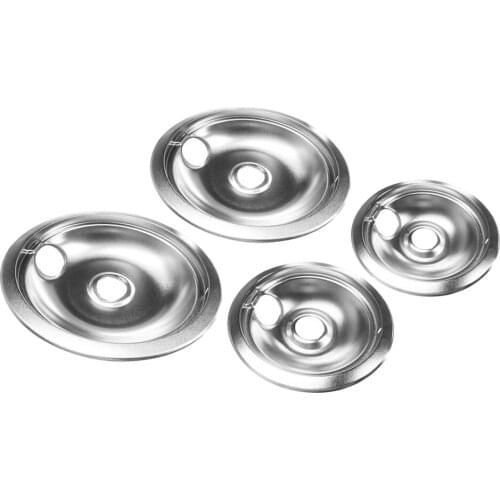 Replacement Drip Pans For Electric Cookers 2 Large 8 Inches And 2 Small Ones