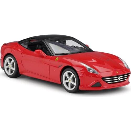 1:18 Bburago California T Red Blue Sport Car Static Simulation Models Alloy Metal Model Car Door Open Wheel Rotation Closed Top