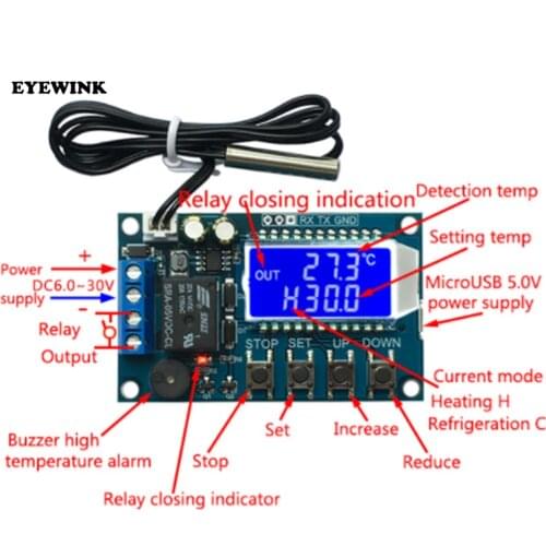 XY-T01 Digital Thermostat Heating Refrigeration Digital temperature control switch temperature controller module