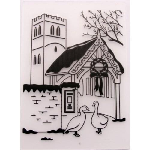 YINISE Plastic Embossing Folder For Scrapbook Stencils HOUSE DUCK DIY PAPER Album Cards Making CRAFT SUPPLIES Scrapbooking MOLDS