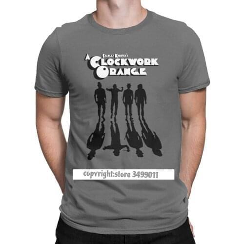 A Clockwork Orange Shadows Tshirts Men Walk Mechanics Kubrick Darkness Fun Cotton Tee Tops T Shirt Streetwear
