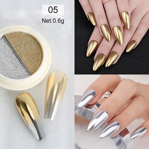 1 Box Nail Mirror Glitter Powder Color Nail Art Gel Polishing Chrome Flakes Pigment Dust Decorations