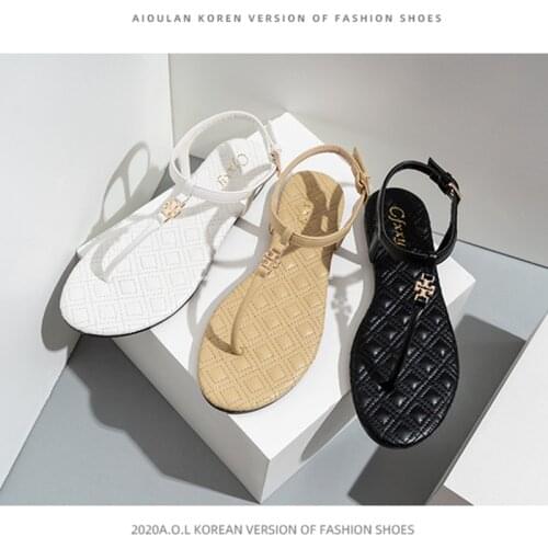 2021 Summer Hot Sale New Style Shoes Woman flat Flip Flops Flip-flops Beach Sandals 104001