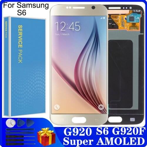 5.1'' Super AMOLED S6 LCD For SAMSUNG GALAXY S6 G920 SM-G920F G920F LCD display Touch Screen Digitizer Assembly Replacement