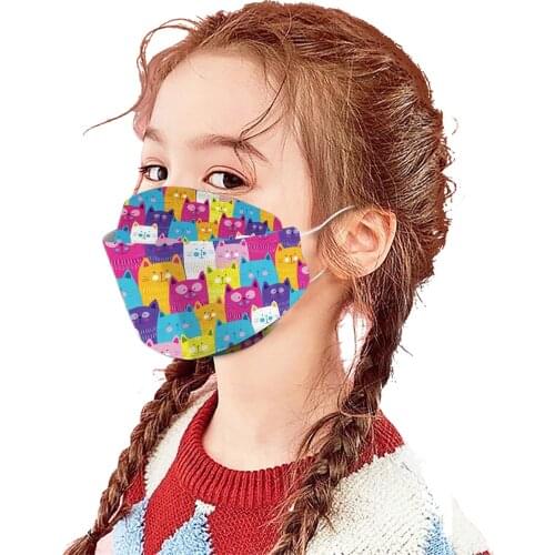 10/20/50pc Children Protection Masks Anti-dust Pm2.5 Fabric Filter Masks For Kids Child Breathable Facemask Party Decoration