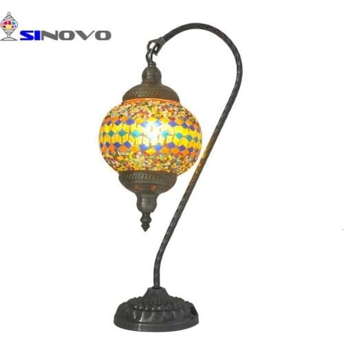 2019 New Design Indoor Room Office Mosaic Glass LED Table Light Desk Lamp