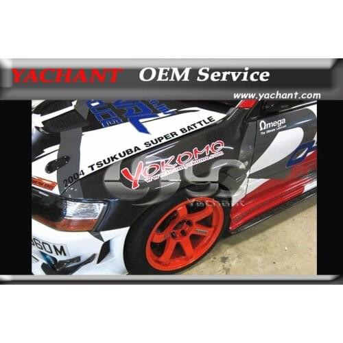 Car-Styling FRP Fiber Glass Front Fender Fit For 2001-2007 Mitsubishi Lancer Evolution EVO 7-9 Z Speed Style +10mm Front Fender