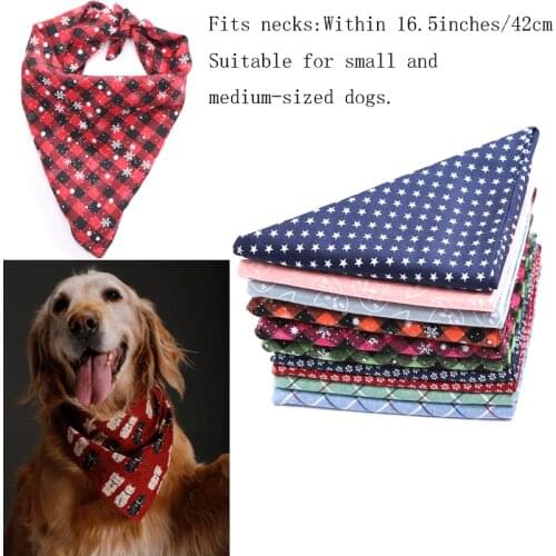 Pet Dog Bandanas Reversible Triangular Bandage Dog Scarf Pet Grooming
