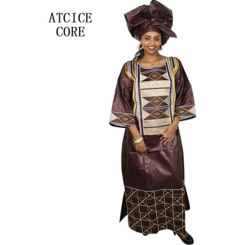 Free shipping african dresses for women dashiki african clothing new african bazin riche embroidery design long sleeve