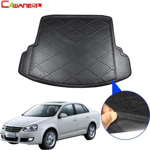 Cawanerl Car Trunk Mat Rear Boot Tray Liner Tail Floor Luggage Carpet Cargo Kick Mud Pad For Volkswagen Sagitar 2006-2011