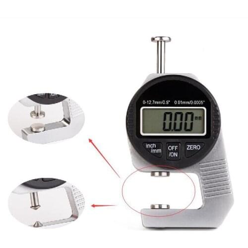 Digital Display 0.01mm Thickness Gauge Leather Table Steel Plate Cloth Plate 0-12.7mm