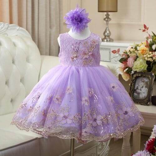 Dresses for girls 11 years kids 12 year old girl 2017 new summer party dress infant o-neck embroidery sleeveless red purple