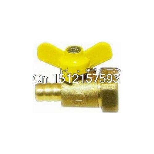 1/2"BSPP Female x 10mm Hose Barb Connection Brass Coal/Natural Gas Ball Valve Two Way Plumbing Fittings Butterfly Handle Air