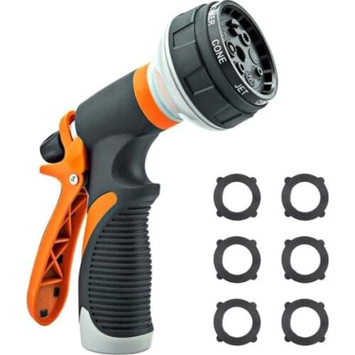 Garden Hose Nozzle Sprayer Nozzle Heavy Duty High Pressure Water Nozzle 8 Way Sprayer Pattern for All Your Watering and Pets Sho