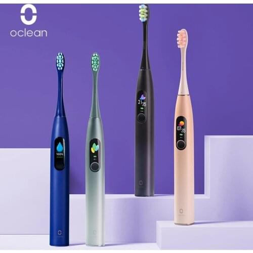 Global Version Oclean X Pro Sonic Electric Toothbrush IPX7 Waterproof Color Touch Screen Smart Tooth Brush 800mAh Fast Charging