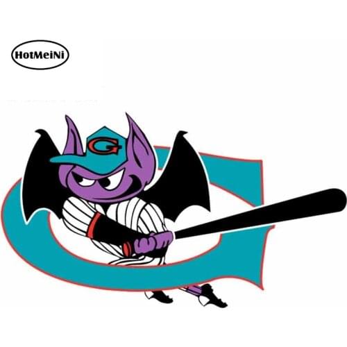 HotMeiNi 13cm x 7.5cm For Greensboro Bat Fashion Decal Digitally Printed Sunscreen Car Repair Sticker Bumper Decoration