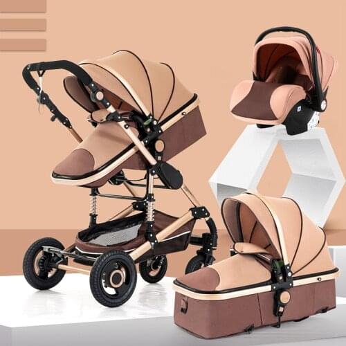Baby Stroller 3 In 1 High Landscape Baby Stroller 3 In 1 Stroller Multifunctional Car Coche De Baby Newborn Stroller BA60TC