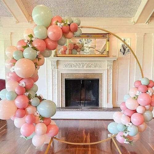 Circle Wedding Arch Balloon Support Kit Props Birthday Decor Wrought Shelf Stage Background Decor Frame Iron Ring Backdrop