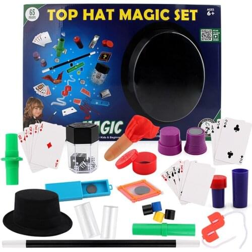 Magicians Top Hat Magic Set 150 Tricks Play Toys Game Stage Performance Magic Show Toy Props Children Adult Beginners Easy