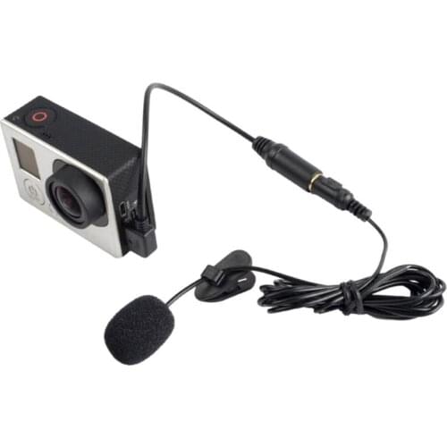 Mini USB External Microphone With Clip Professional Chargable Omni Directional Sponge Mic for GoPro Hero 3/3+ Cameras Accessory