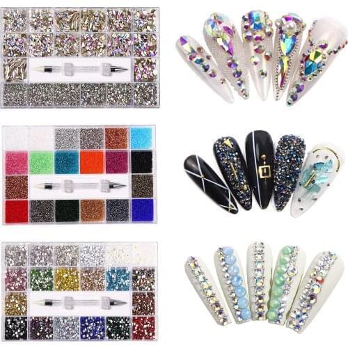 Mini Tiny Micro Nail Art Rhinestones Glaring Gems Jewels Clothes Decoration Mixed 3d Mini Tiny Micro Nail Art Rhinestones