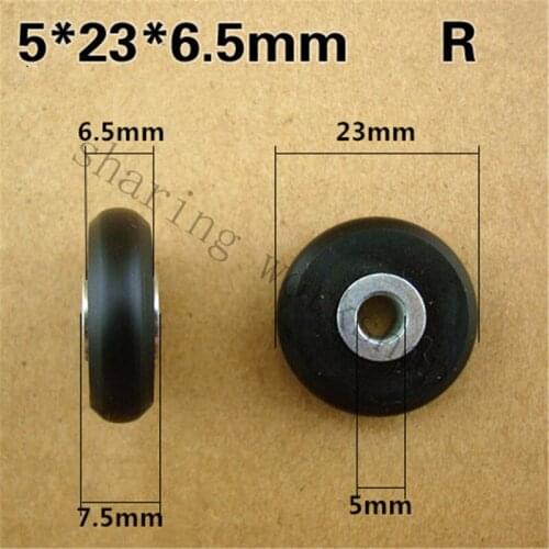 SWMAKER 5*23*6.5mm nylon POM Plastic bag pulley, small wheel with bearing bore 5mm for doors drawer printers windows
