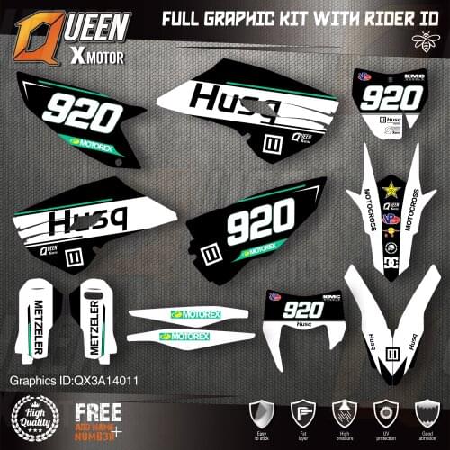 Queen X Custom Team Graphics Decals Stickers Kit For Husqvarna Sticker Decal 2014-15 TC FC 2015-16 FE TE 125 to 450cc 11