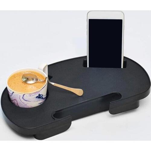Chair Cup Holder Snack Tray for Leisure Chair Sun Lounger Camping Chair Side Clip Table with Mobile Phone Slot