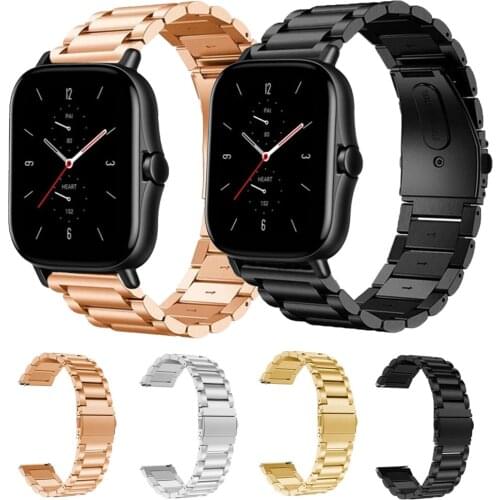 For Huami Amazfit GTS 2 mini Strap Stainless Steel Watch Band Metal gts2 Replacement Bracelet 20MM Watchband For Haylou LS02