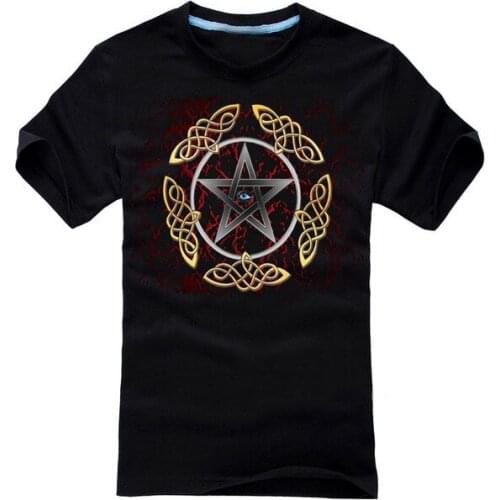 3 kinds Star Vintage Pentacle Rock Brand shirt fitness Hardrock heavy Metal 100%Cotton skateboard camiseta ropa Customize