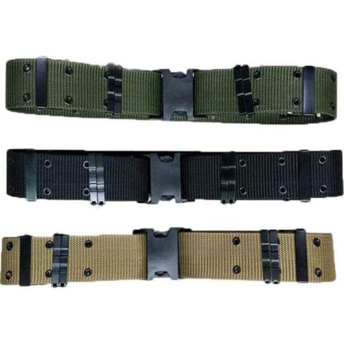 Tactical Belt Thick Waistband Outdoor Airsoft Combat Equipment Double Row Hole Sport Outer Belt