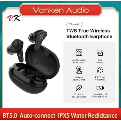 TRN TWS Bluetooth 5.0 Wireless Auto Connect Dynamic Long Endurance IPX5 Waterproof Intelligent Touch Control Earphone Earbuds